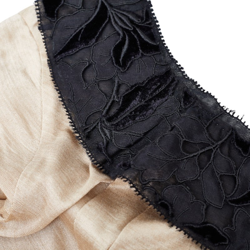 Louis Vuitton Nonerth Sleeve One Earrings Size 36 Beige Black Silk  Louis Vuitton