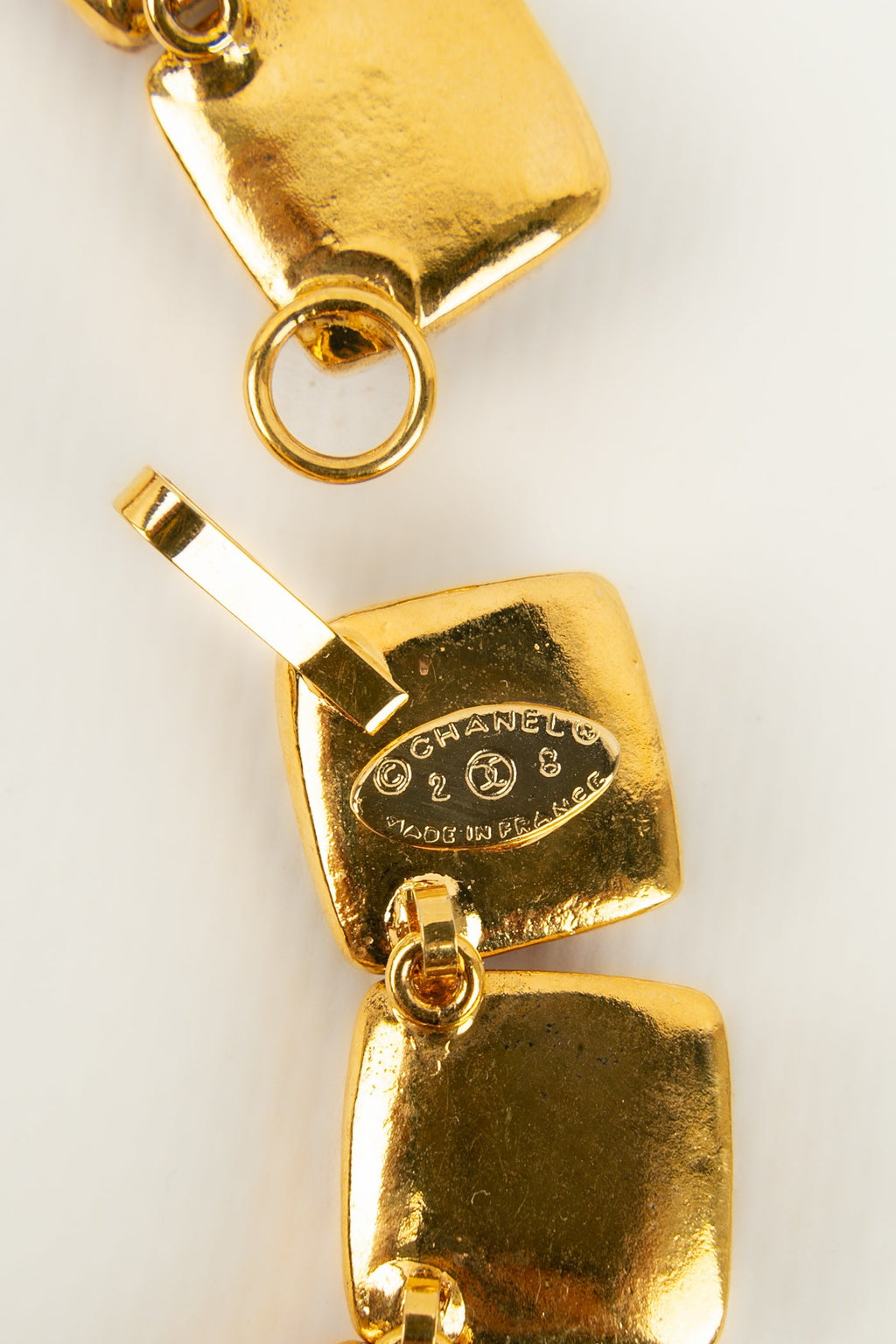 Collier en pÃƒÆ’Ã‚Â¢te de verre Chanel 1990s