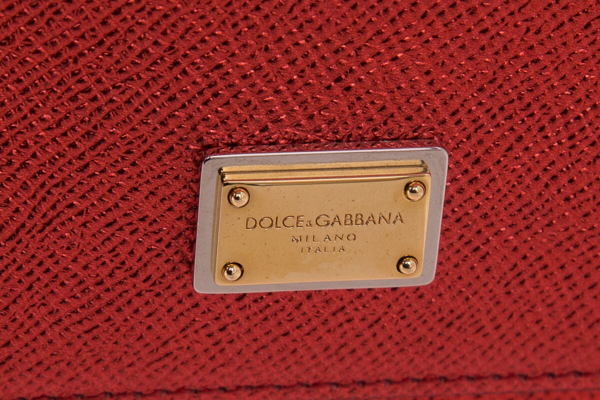 Dolce & Gabbana Dauphine Red Iridescent Handbag