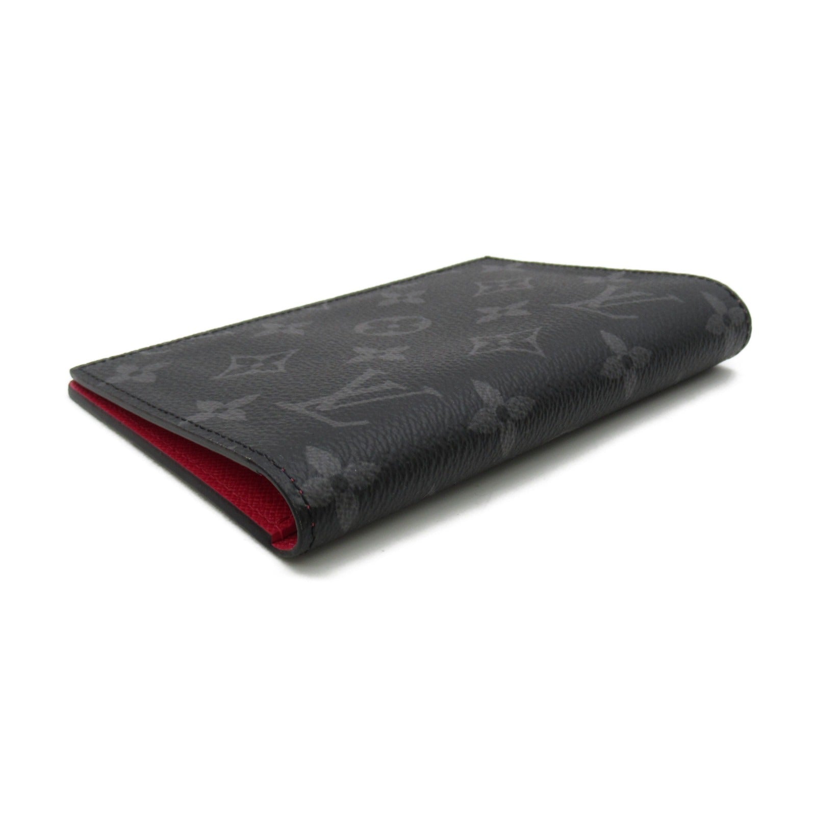 Louis Vuitton Louis Vuitton Vertue Passport Case Accessories PVC Coated Canvas Monogram Eclipse  Black/Pink Colour