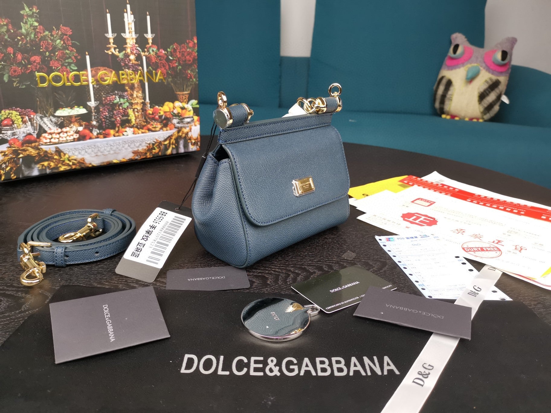 GLAMI Small Sicily Bag In Dauphine Blue For Women 7.5in/19cm GLAMI