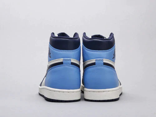 Designer Blue Black White Jordan 1 High Q AJ1 ObsiGLAMIan UNISEX ( Customs And Box ), Jordan 1 Sneakers FREE SHIPPING WITH FEDEX
