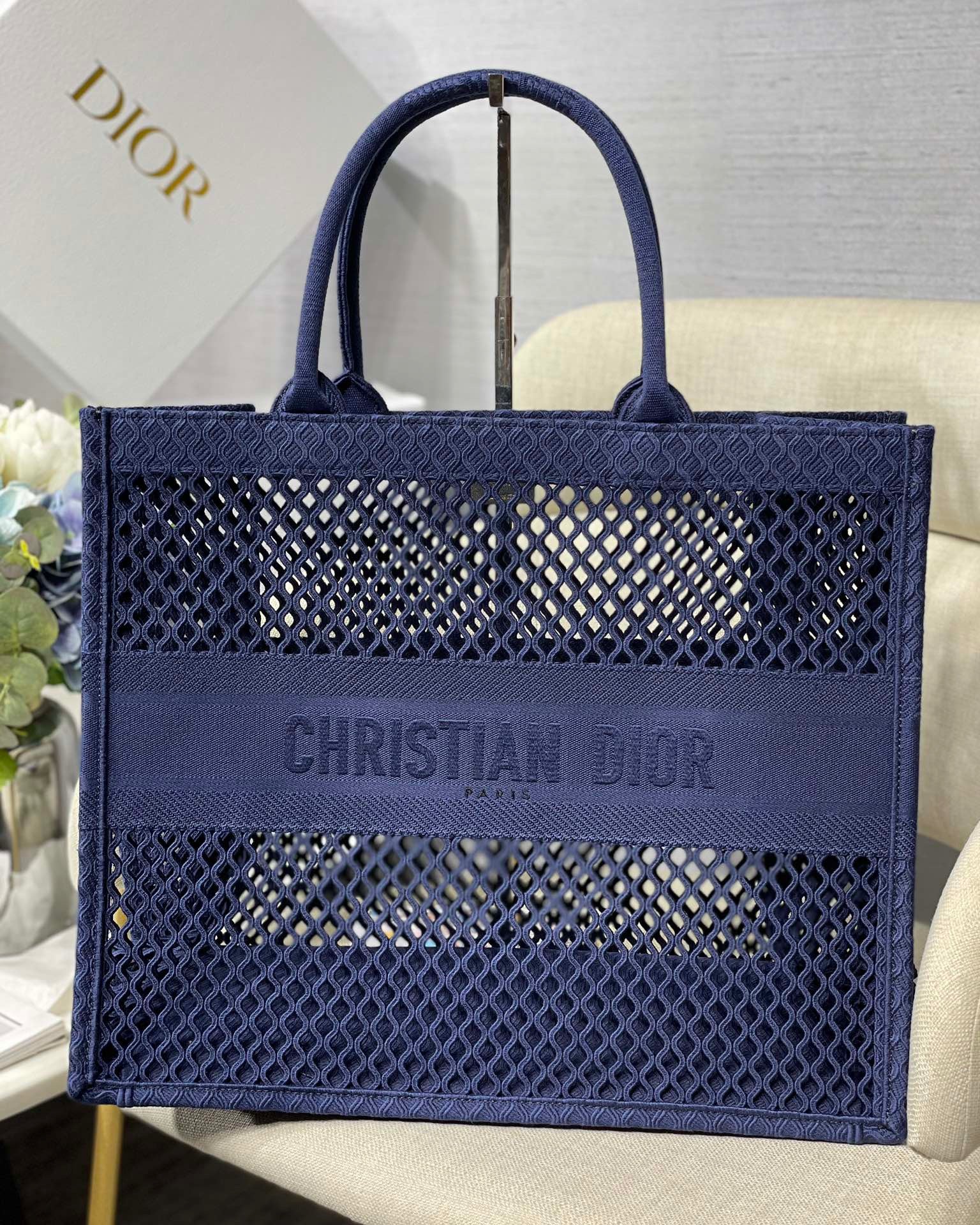 GLAMI Large Book Tote Blue, For Women, WomenÃ¢â‚¬â„¢s Handbags 16.5in/42cm CD