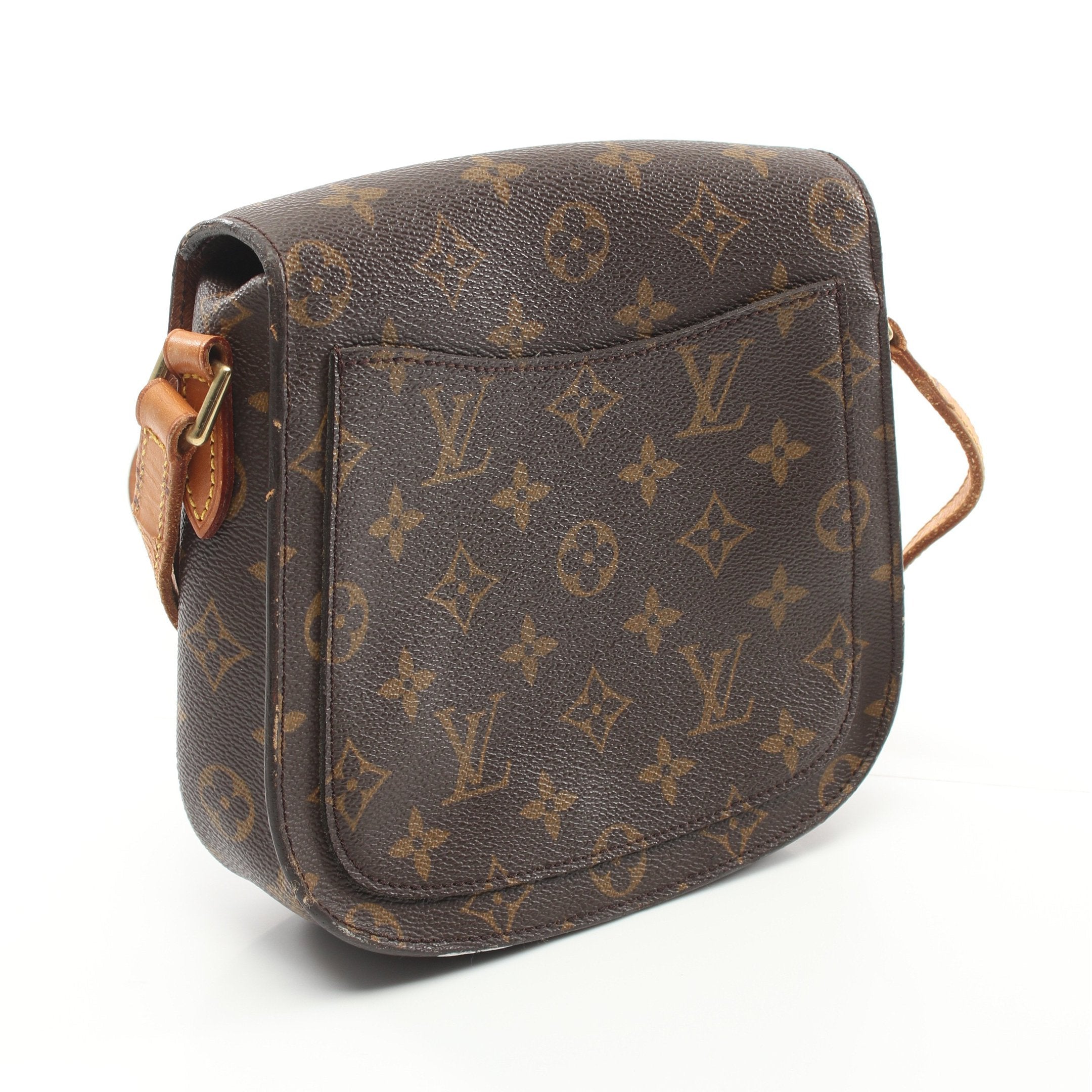 Sun Crew MM Monogram Shoulder Bag PVC Leather Brown