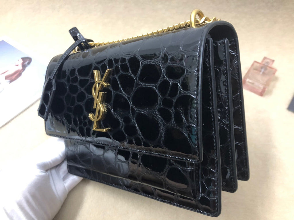 GLAMI Sunset Chain Wallet Black For Women 8.2in/21cm YSL