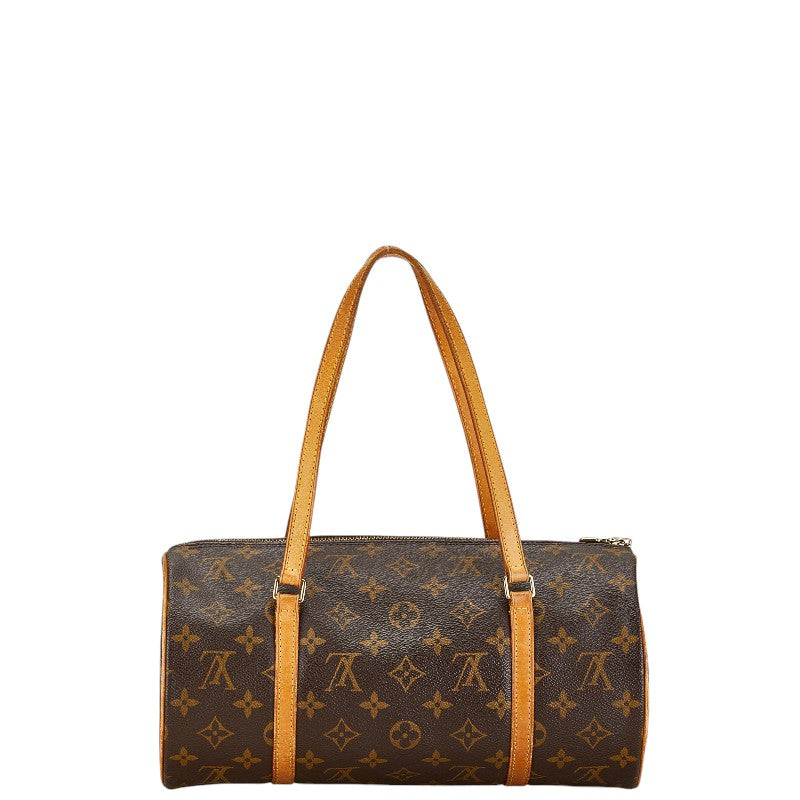 Louis Vuitton Monogram Papillon 30 Shoulder Bag Brown PVC Leather