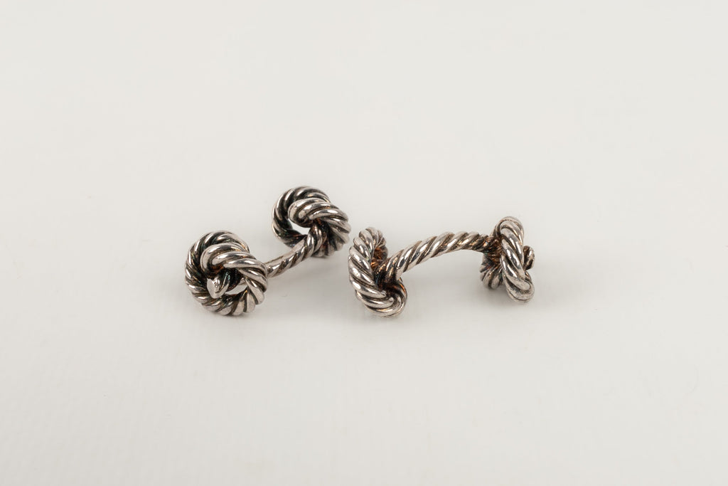 Boutons de manchette en argent HermÃƒÆ’Ã‚Â¨s
