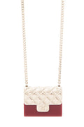 Chanel Red & Gold Resin Quilted Minaudiere Flap Clutch on Chain