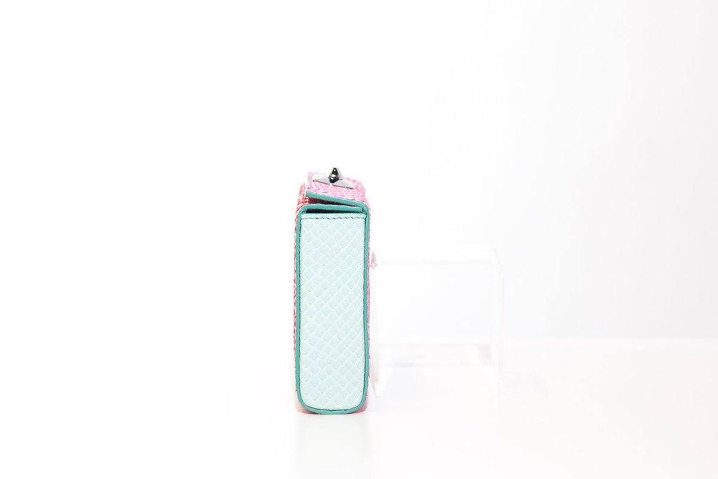 Iris Noble Multi Color Python Leather Clutch