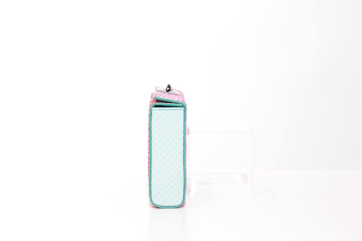 Iris Noble Multi Color Python Leather Clutch