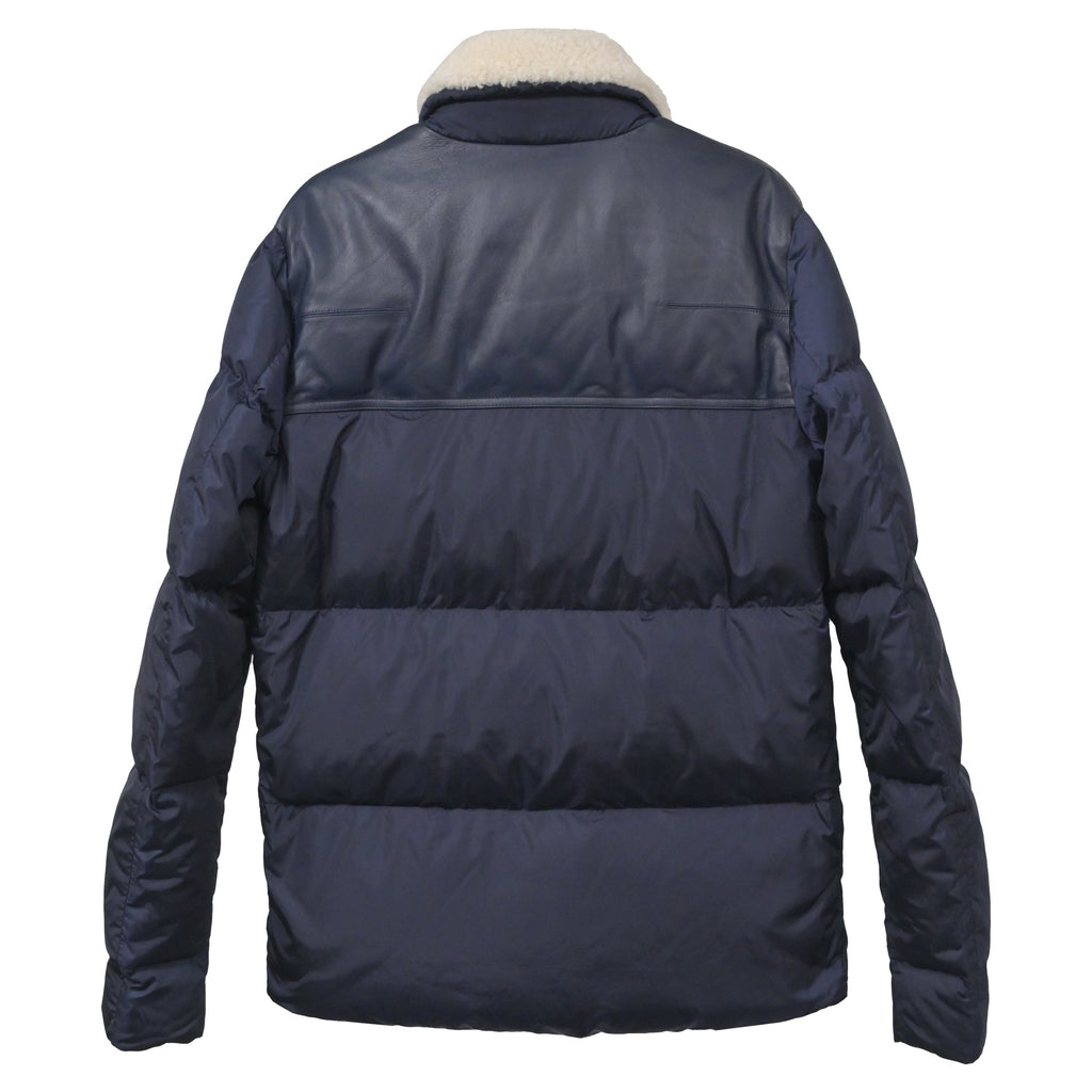 Dior Homme Goose Down Puffer Jacket in Blue Polyamide