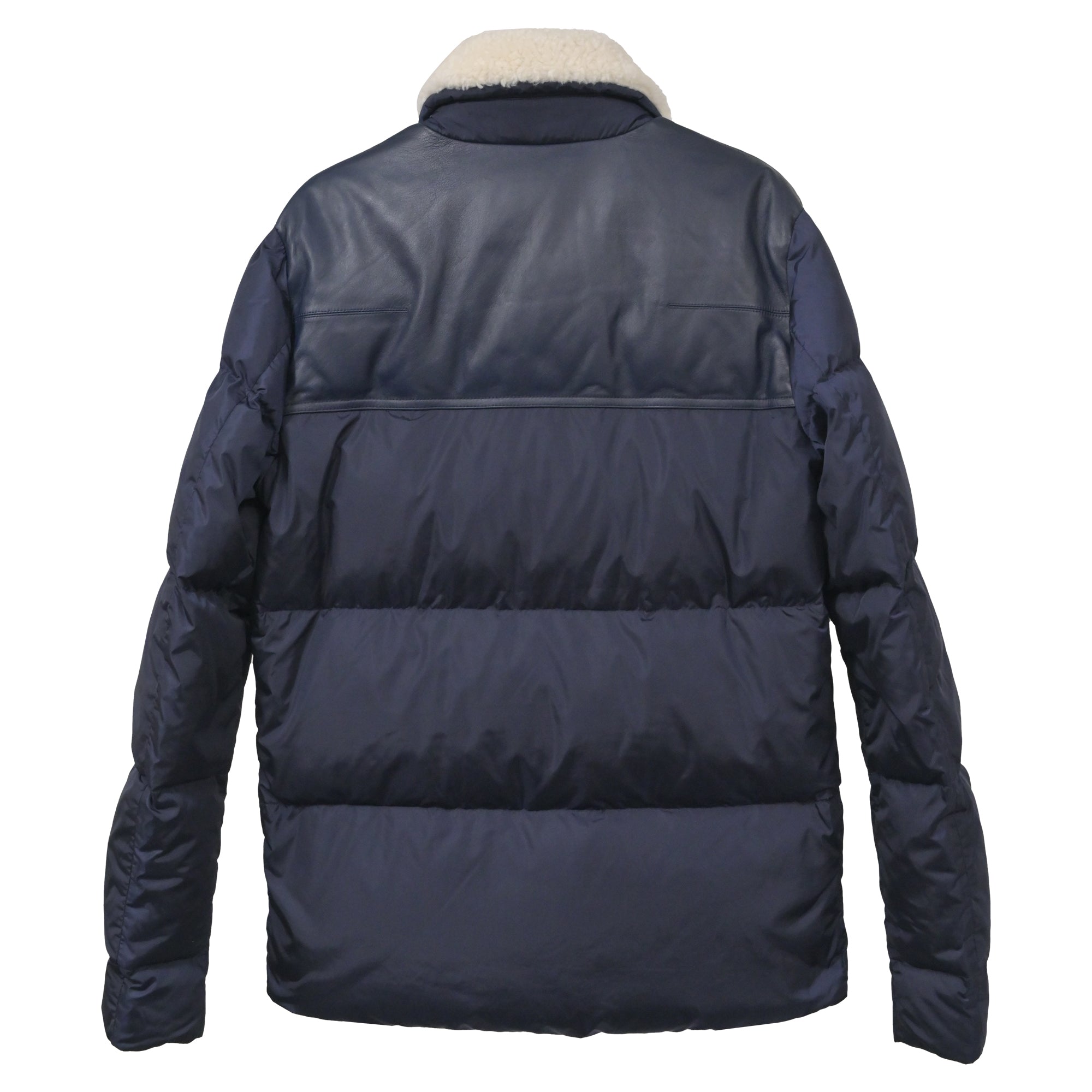 Dior Homme Goose Down Puffer Jacket in Blue Polyamide