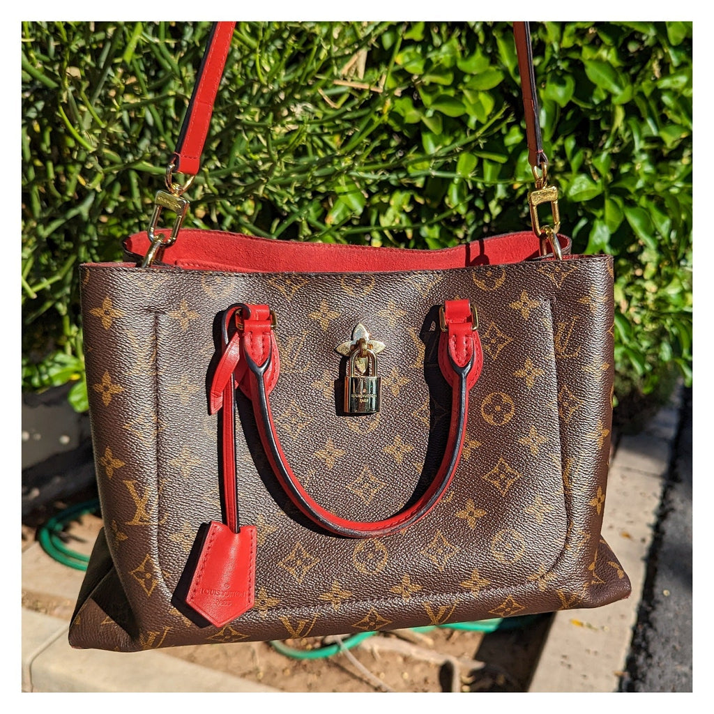 Louis Vuitton Monogram Flower Zipped Tote Coquelicot