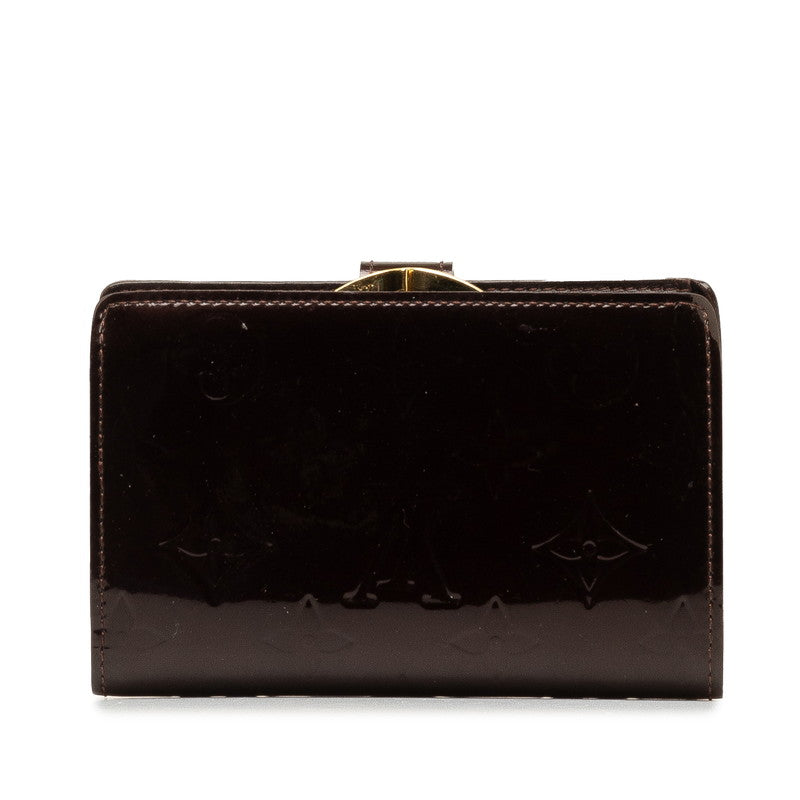 Louis Vuitton Monogram Verne Portefolio Vienna Double Fold Wallet M93521 Amarant Pearl Patent Leather  Louis Vuitton