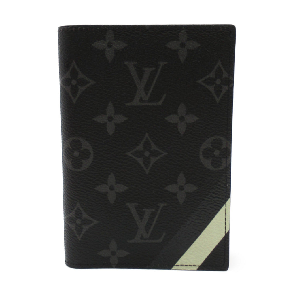 Louis Vuitton Louis Vuitton Vertue Passport Case Accessories PVC Coated Canvas Monogram Eclipse  Black/Pink Colour
