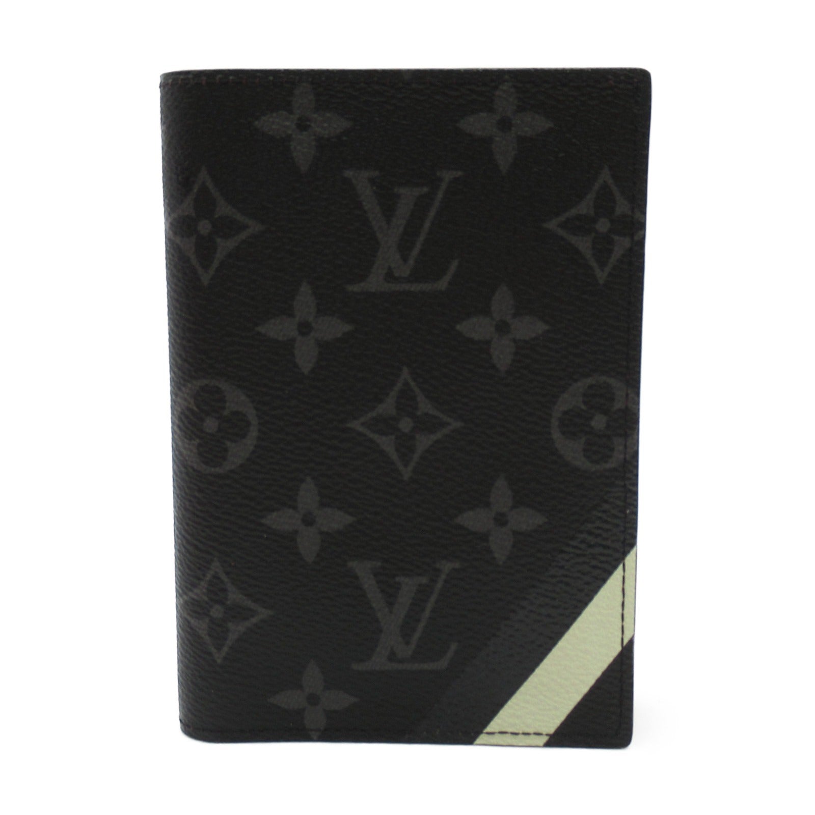 Louis Vuitton Louis Vuitton Vertue Passport Case Accessories PVC Coated Canvas Monogram Eclipse  Black/Pink Colour