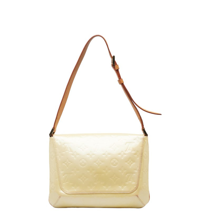 Louis Vuitton Monogram Vernis Thompson Street Shoulder Bag M91203 Pearl White Patent Leather  Louis Vuitton
