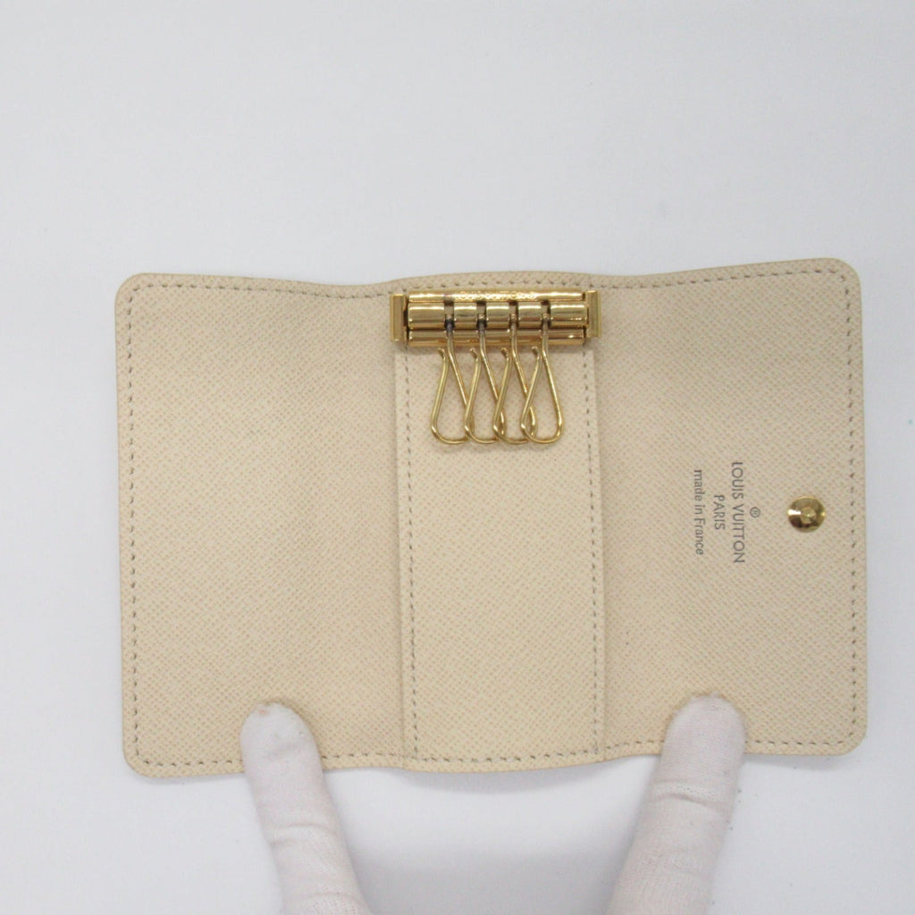 Louis Vuitton Multicle 4 4  Keycase Accessories PVC  Canvas Damier Azur   Grey N60386