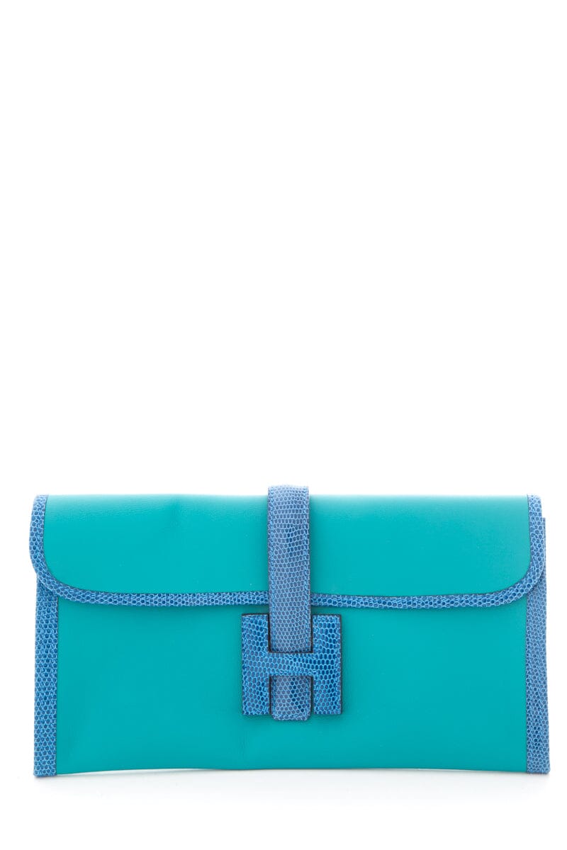 HermÃƒÆ’Ã‚Â¨s Blue Exotic Jige Handbag