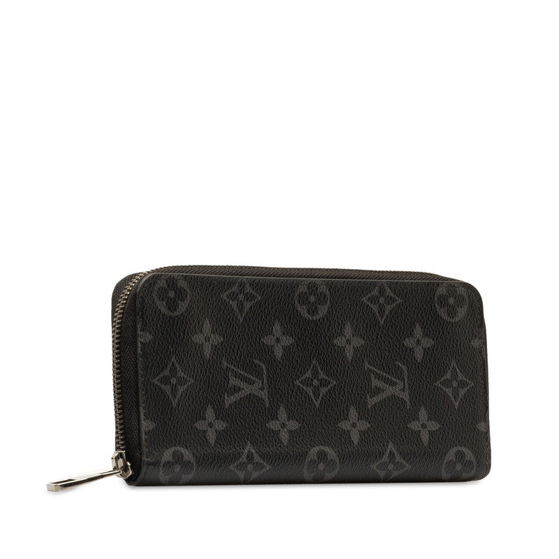 Louis Vuitton Monogram Eclipse Zippie Wallet Vertical Round Fashner Long Wallet M62295 Black Gr PVC Leather Men LOUIS VUITTON