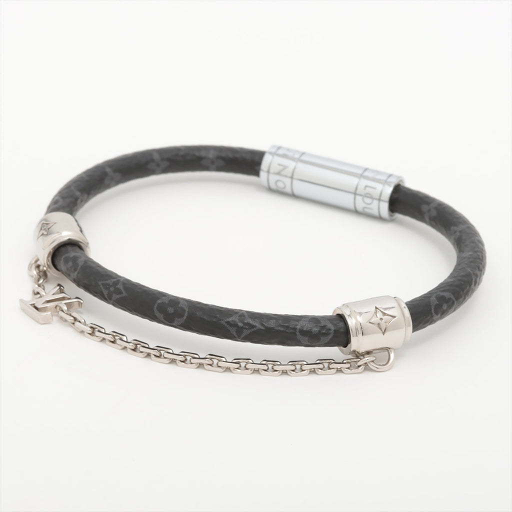 Louis Vuitton BC3283 Bracelet GPPVC Black×Silver M8573E Bracelet Chain It