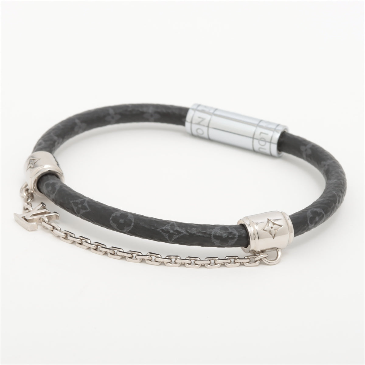Louis Vuitton BC3283 Bracelet GPPVC Black×Silver M8573E Bracelet Chain It