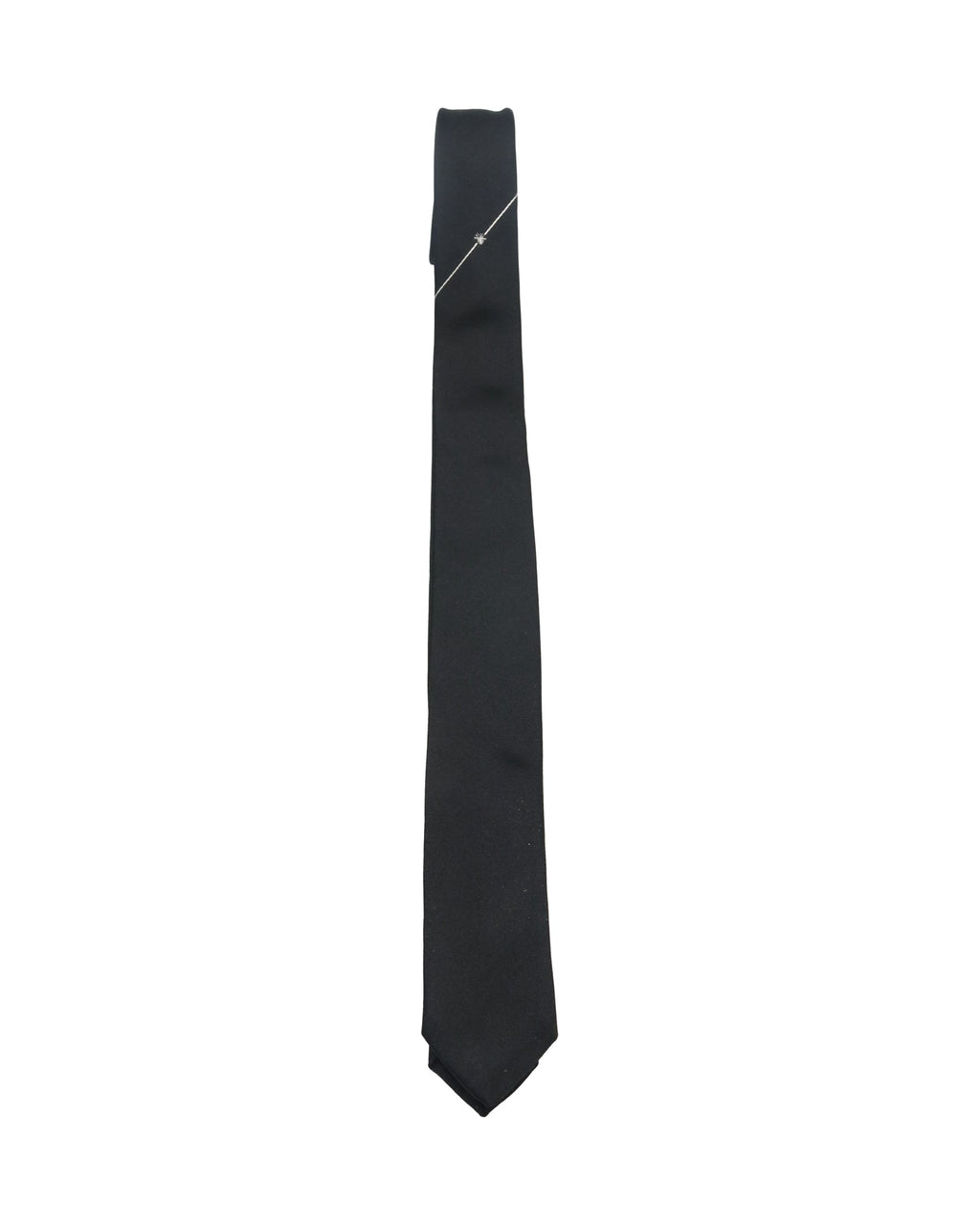 Dior Homme Beetle Skinny Tie in Black Silk