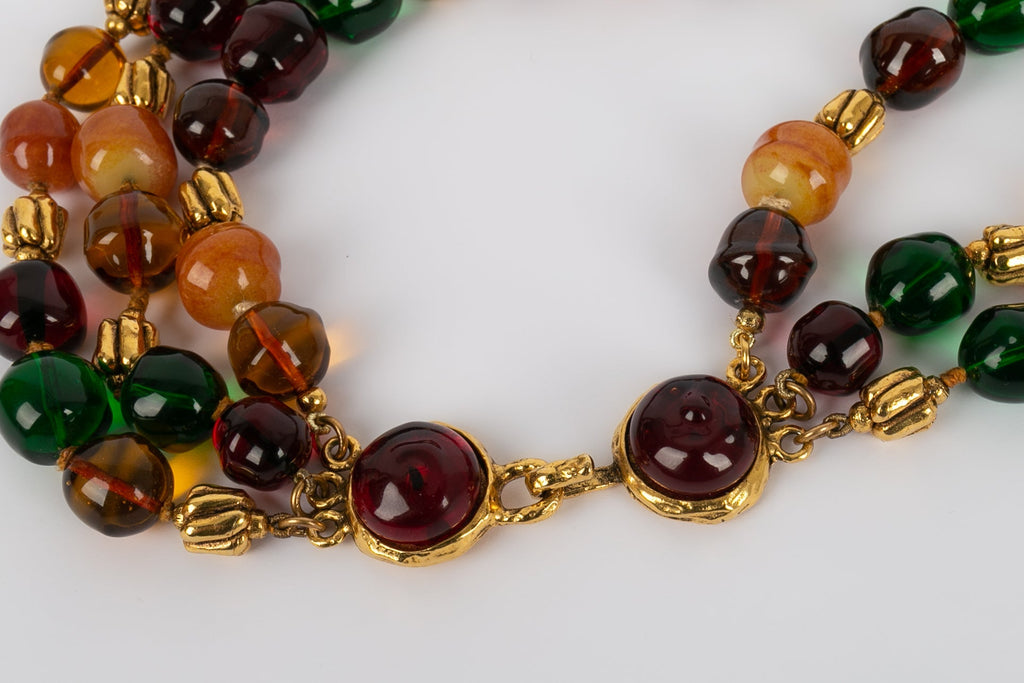 Collier de perles multicolores Chanel