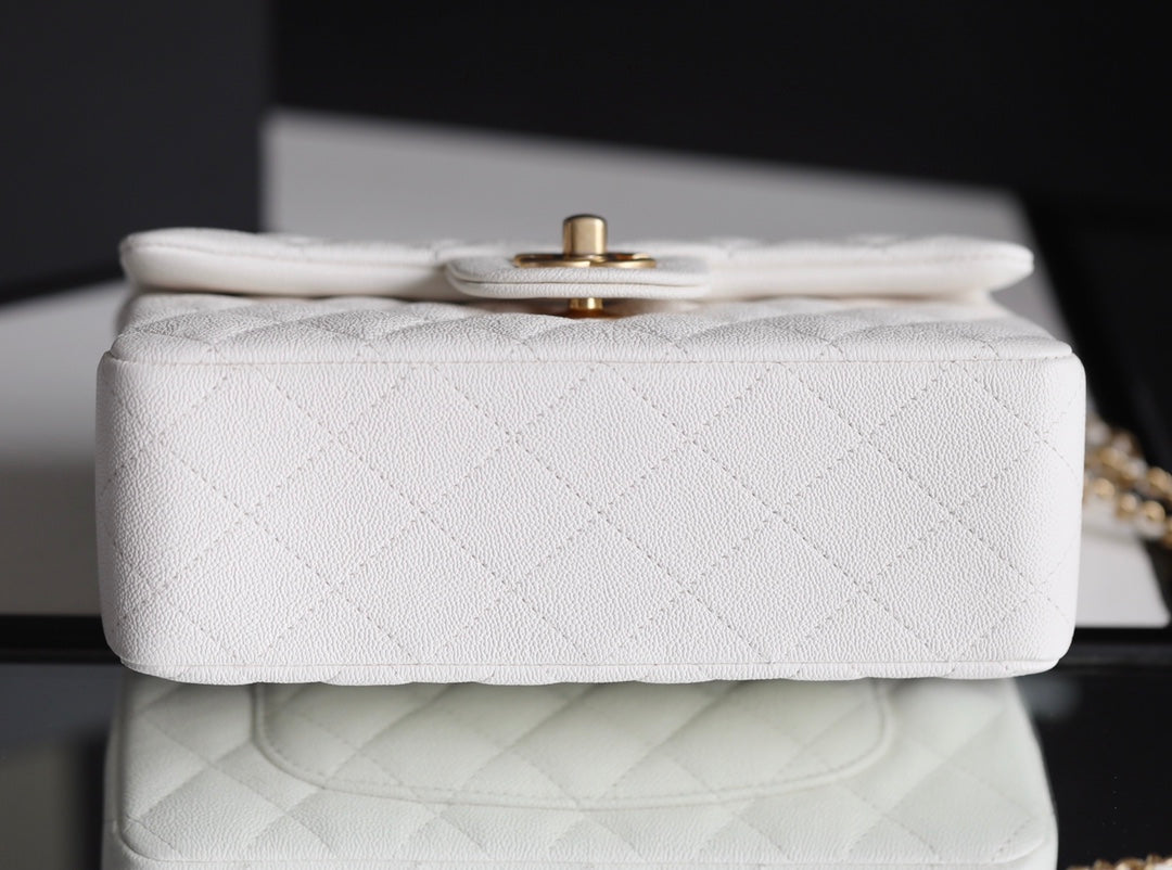 CHLMini GlamIapbag With Top Handle White For Women 7.8in/20cm