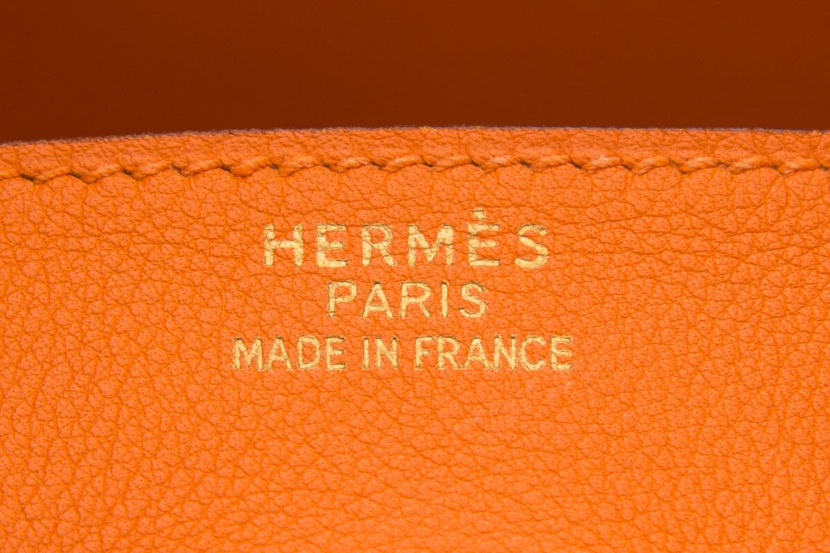 HermÃƒÆ’Ã‚Â¨s 2018 Orange Swift Leather Birkin 35CM Handbag