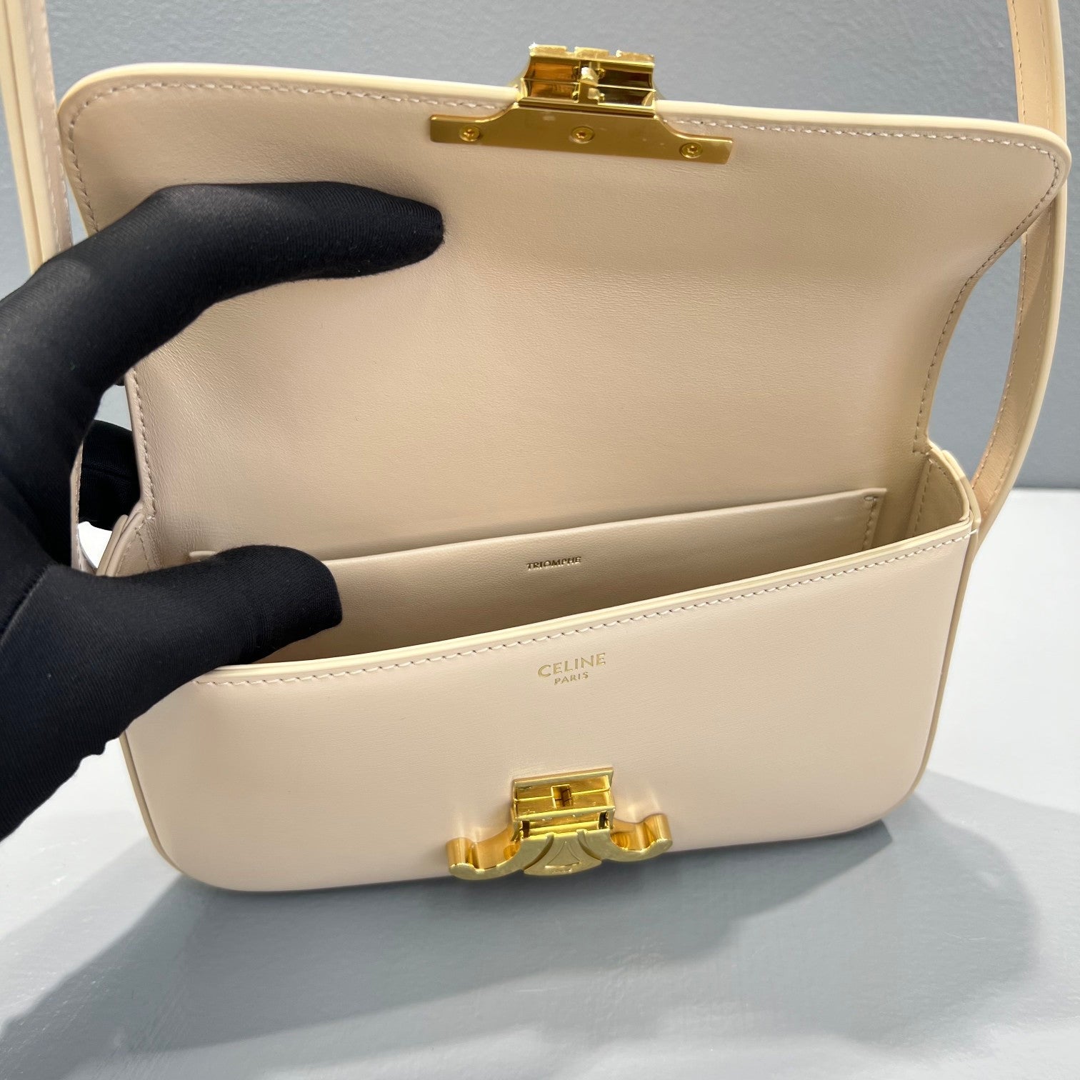 GLAMI Triomphe Shoulder Bag Beige For Women 8in/20.5cm
