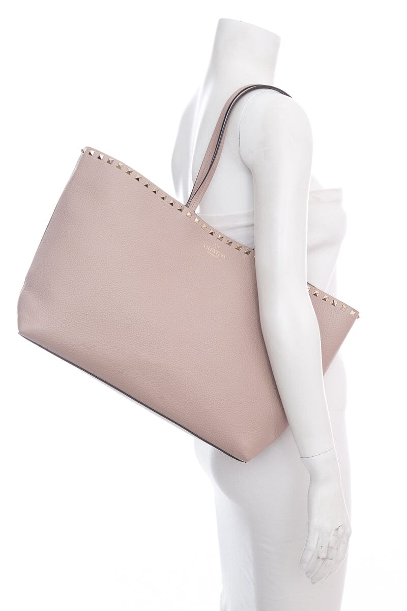 Valentino Lilac Leather Rockstud Tote