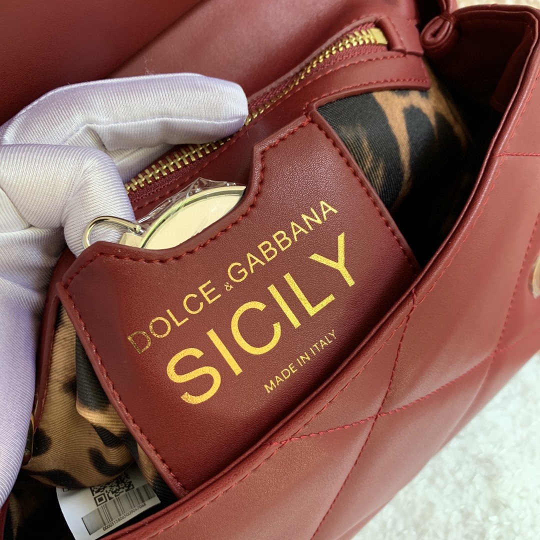 GLAMI MeGLAMIum Sicily Bag In Quilted Burgundy For Women 10.2in/26cm GLAMIÃ‚Â 