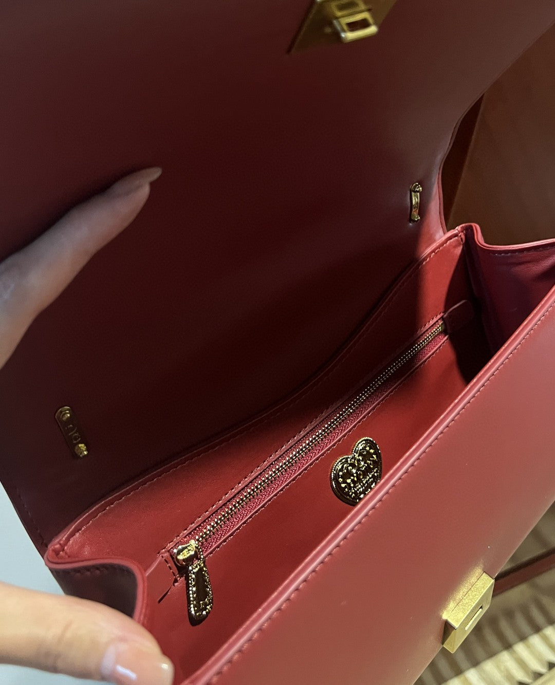 GLAMI Large Devotion Bag In Quilted Nappa Burgundy For Women 10in/26cm GLAMIÃ‚Â 