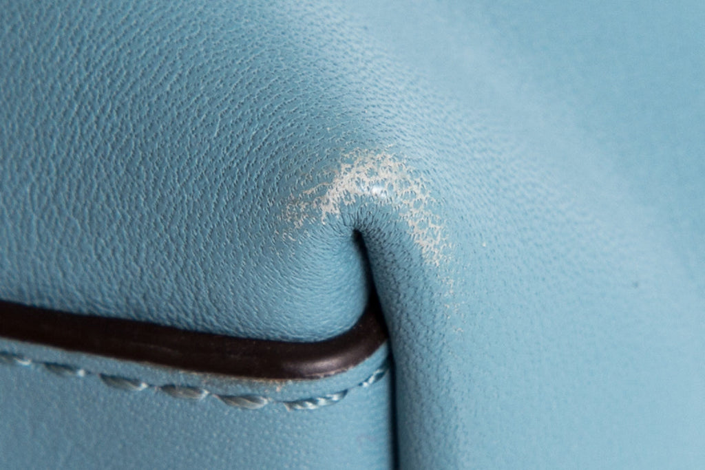 Coach Soft Light Blue Leather Shoulder Bag