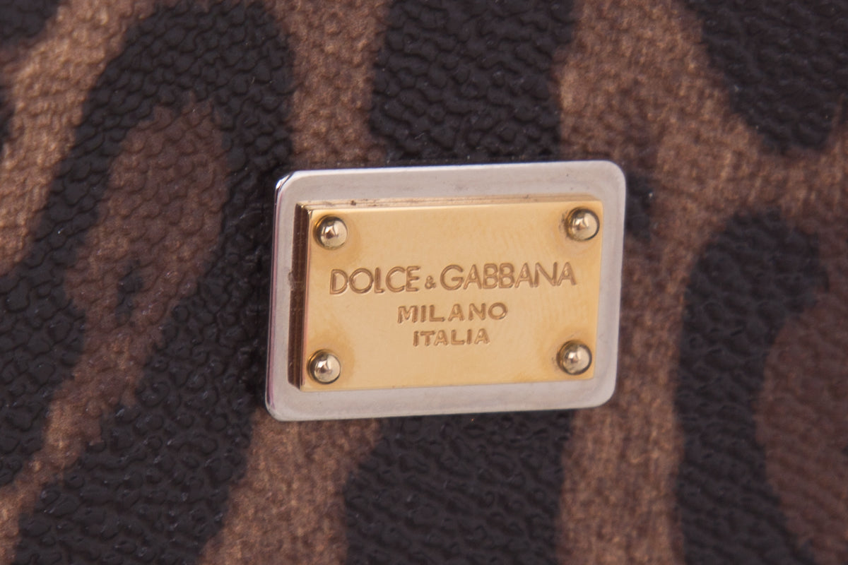 Dolce & Gabbana Leopard Dauphine Square Cross-Body