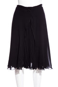 Chanel Black Pleated Skirt SZ 36