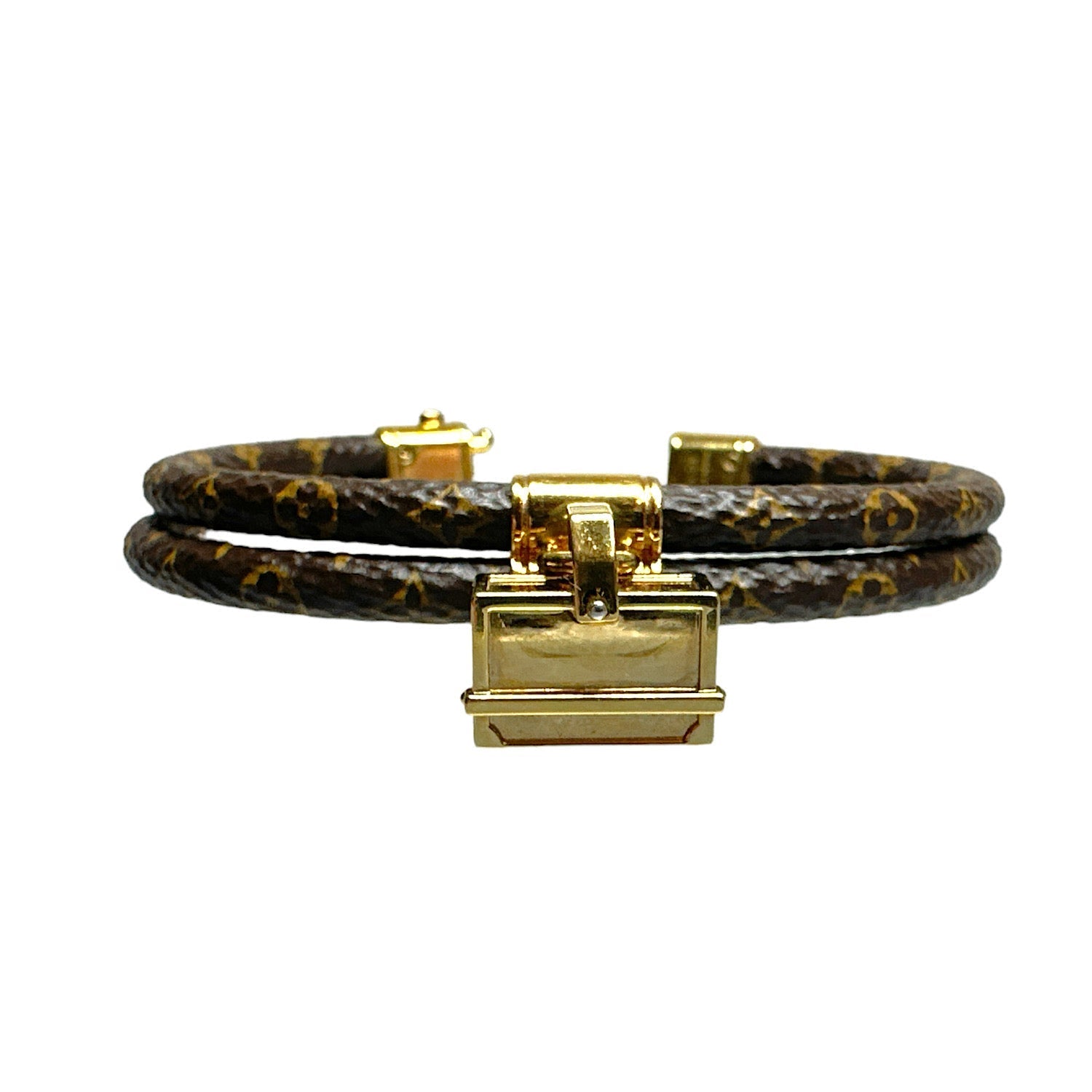 Louis Vuitton Brown Twice Keepit Trunk Charm 1923 Bracelet
