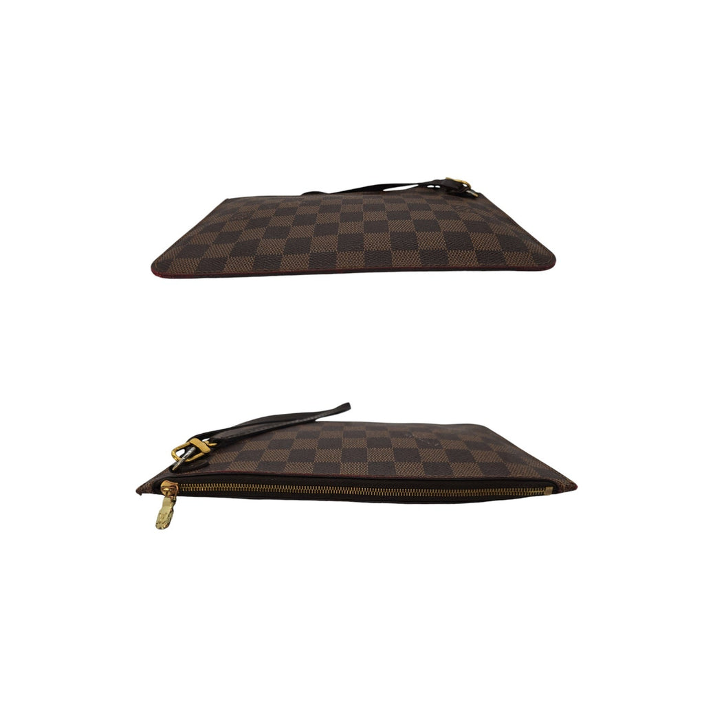 Louis Vuitton Damier Ebene Neverfull Pochette Wristlet