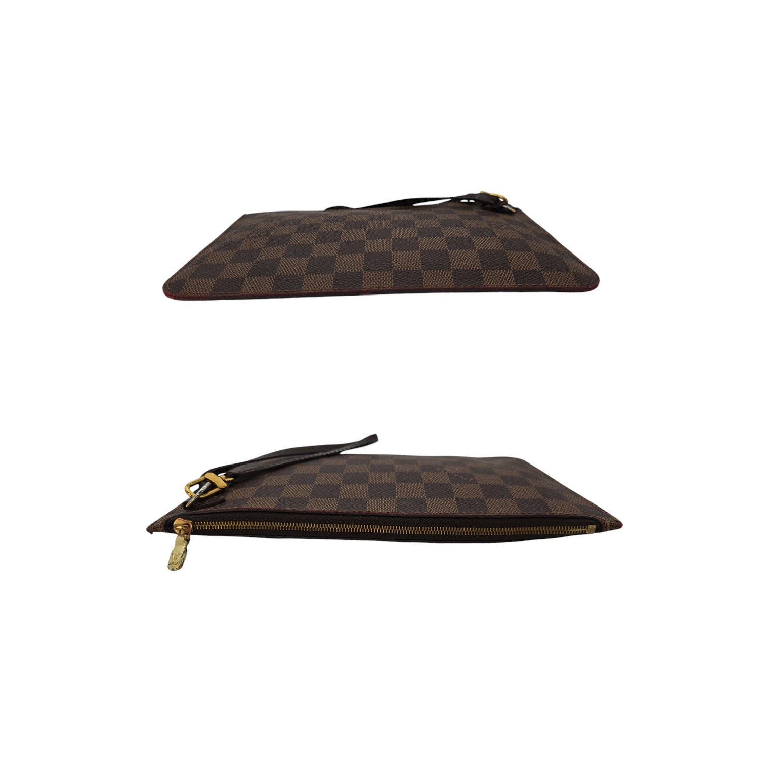 Louis Vuitton Damier Ebene Neverfull Pochette Wristlet
