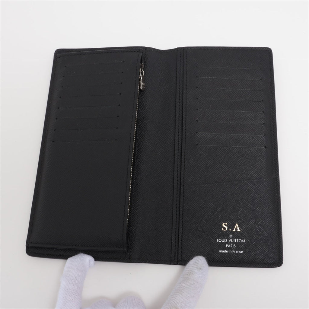 Louis Vuitton Taiga Portefolio Braza M30285 Noir Wallet