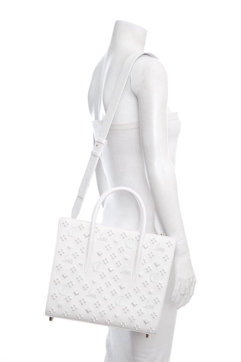 Christian Louboutin White Paloma Medium Handbag