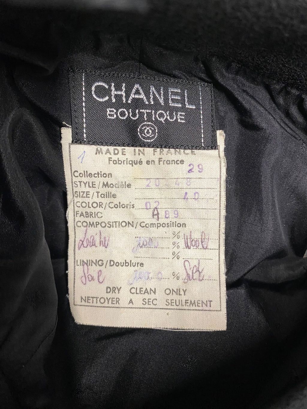Tailleur Chanel Automne 1992