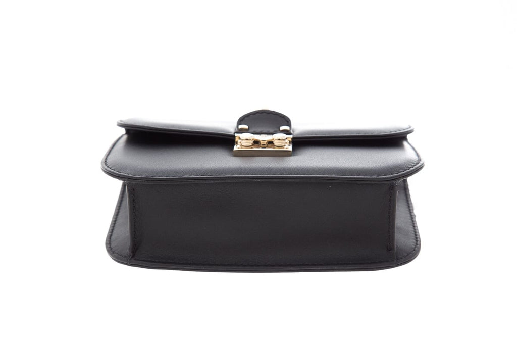 Valentino Black Glam Lock Rockstud Handbag