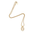 Dior Vintage Crystal CD Oval Necklace