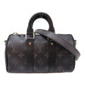 Louis Vuitton Louis Vuitton Keepall XS Boston Bag PVC Coated Linen Monogram   Black M45947