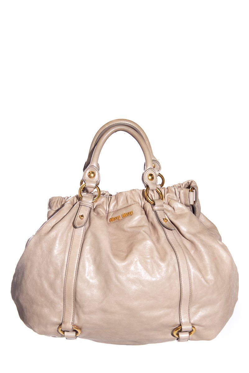 Miu Miu Taupe Handle Bag