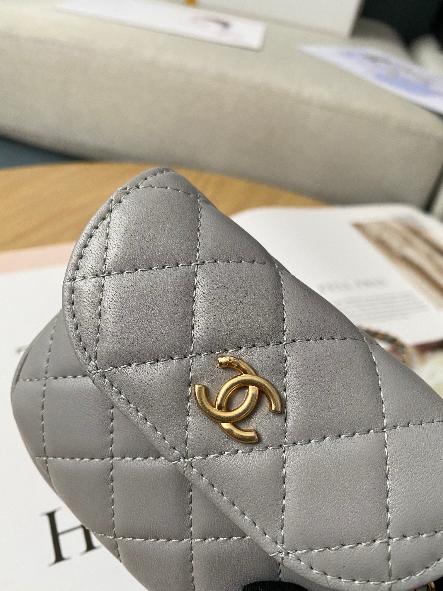 CHLMini 1889 Unblocked Metal Ball Grey Bag For Women 9cm/3.5in