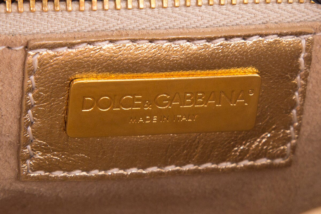 Dolce & Gabbana Vintage Gold & Rhinestone Buckle Handbag