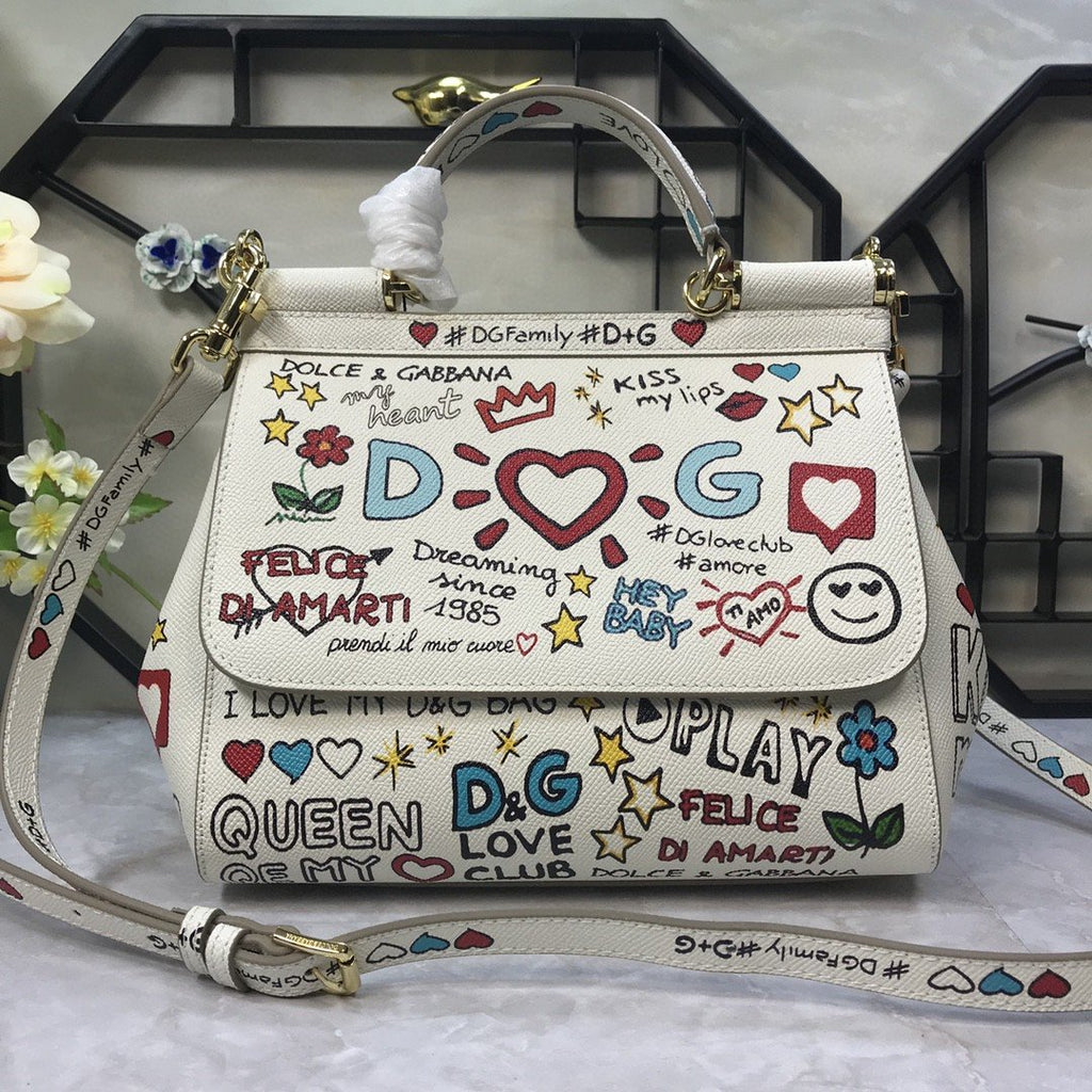 GLAMI MeGLAMIum Sicily Handbag Unique Print Motifs Muticolour For Women 10.2in/26cm GLAMI